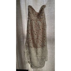 White/cream lace midi dress